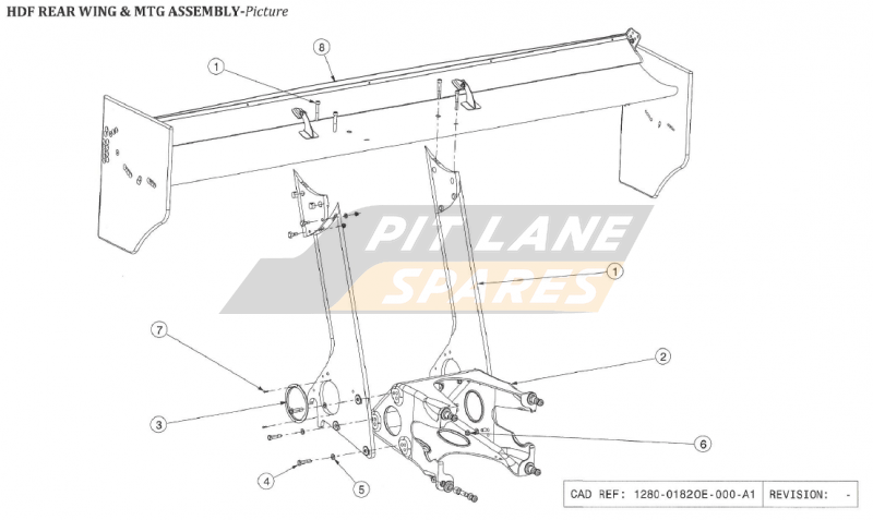 HDF REAR WING & MTG ASSEMBLY